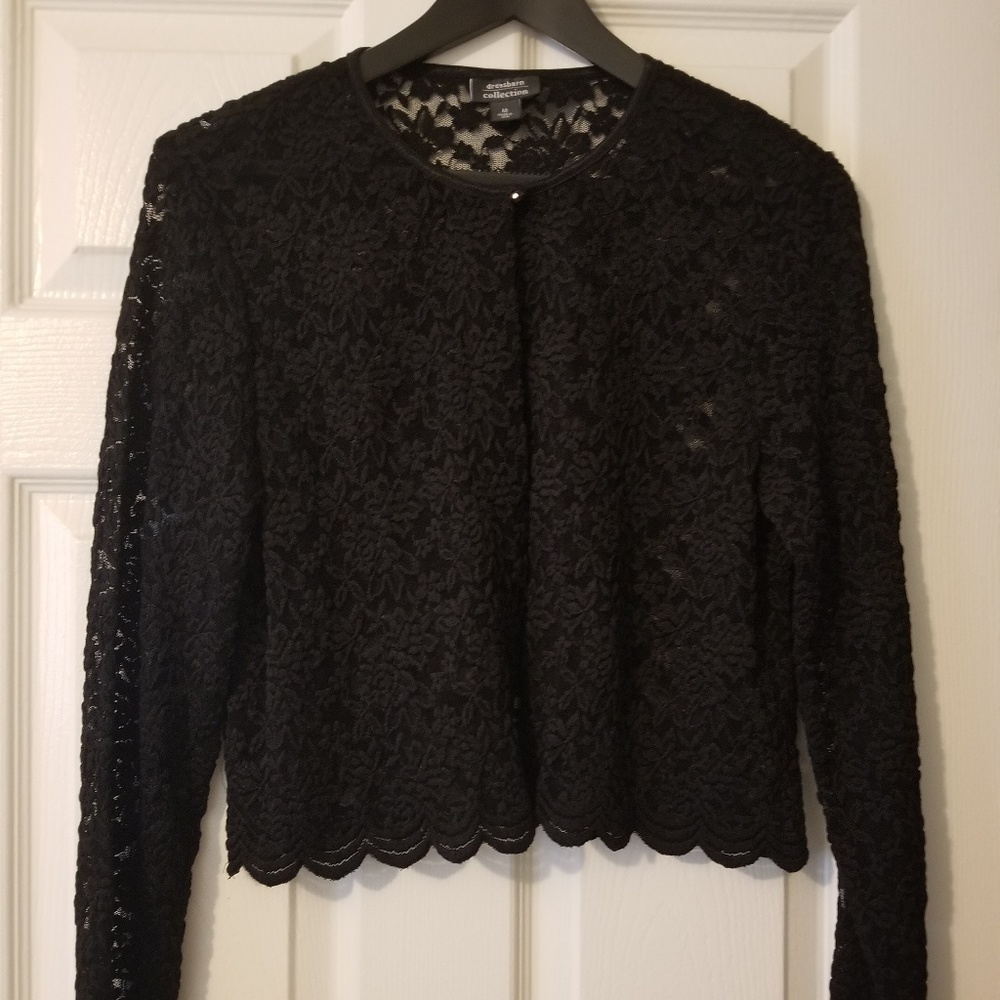 Black lace sweater